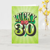 Carte d'anniversaire Lucky 30 (Fleur jaune)