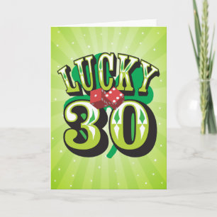 Carte d'anniversaire Lucky 30