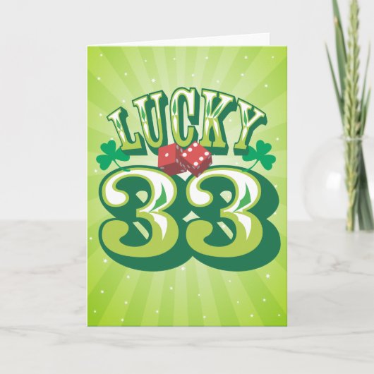 Carte d'anniversaire Lucky 33 (Devant)