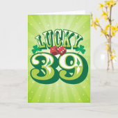Carte d'anniversaire Lucky 39 (Fleur jaune)