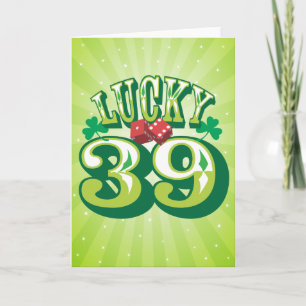 Carte d'anniversaire Lucky 39