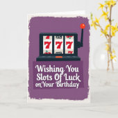 Carte d'anniversaire Lucky Seven (Fleur jaune)