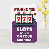 Carte d'anniversaire Lucky Sevens (Fleur jaune)