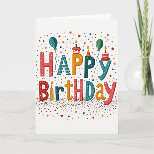 Carte d'anniversaire ludique (Devant)