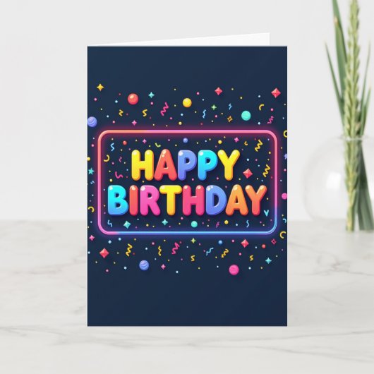 Carte d'anniversaire lumineuse (Devant)