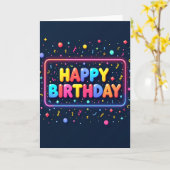 Carte d'anniversaire lumineuse (Fleur jaune)