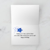 Carte d'anniversaire lumineuse de lettres et de (Intérieur)