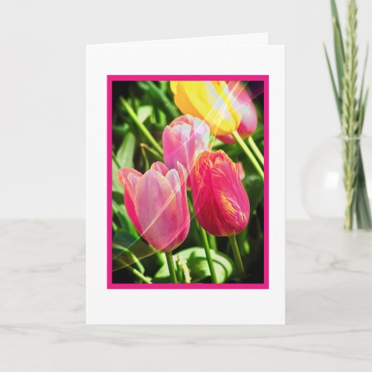 Carte d'anniversaire lumineuse et belle (Devant)