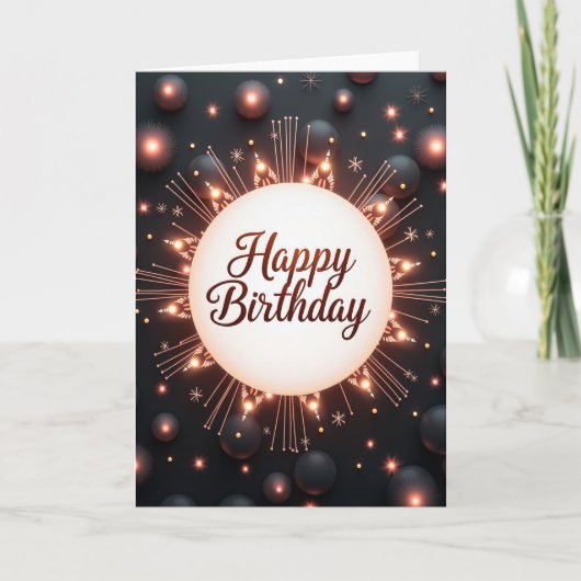 Carte d'anniversaire lumineuse et joyeuse (Devant)