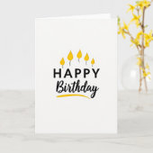 Carte d'anniversaire Luminous Light (Fleur jaune)