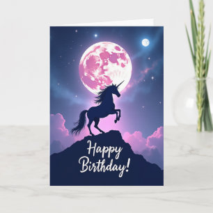 Carte d'anniversaire lunaire mystique