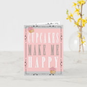 Carte d'anniversaire lunatique de petit gâteau (Fleur jaune)