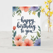 Carte d'anniversaire Lush Blossom (Fleur jaune)