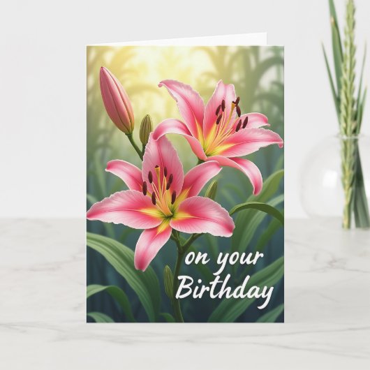 Carte d'anniversaire Lush Petal (Devant)