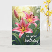 Carte d'anniversaire Lush Petal (Fleur jaune)