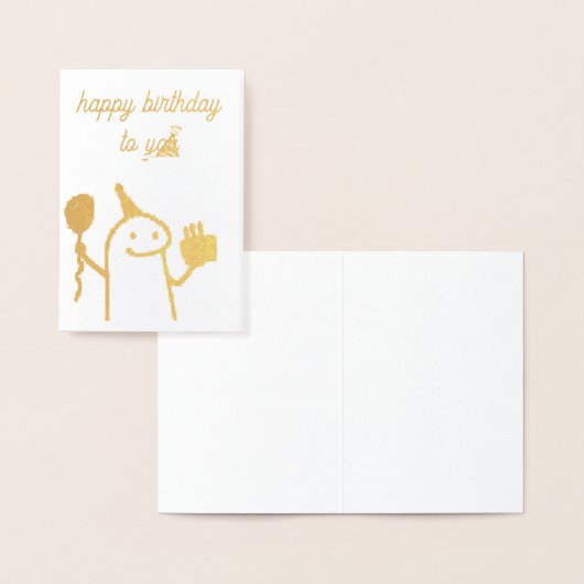 Carte d'anniversaire Luxe Or (Affichage)