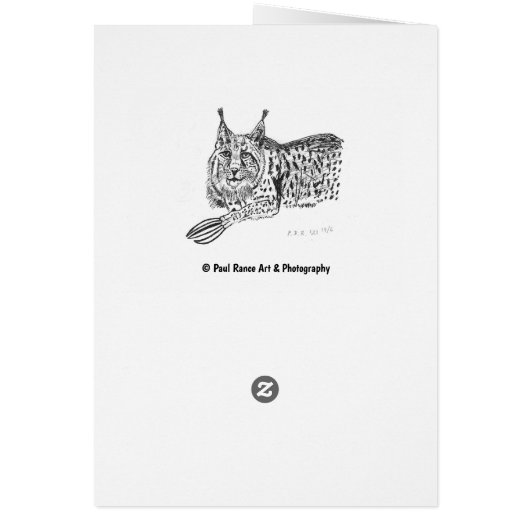 Carte d'anniversaire Lynx (Dos)