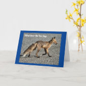Carte d'anniversaire M. Wild Fox (Fleur jaune)