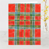 CARTE D'ANNIVERSAIRE MAC BAIN TARTAN (Fleur jaune)