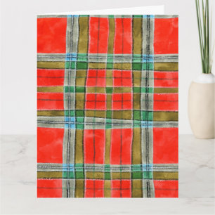CARTE D'ANNIVERSAIRE MAC BAIN TARTAN