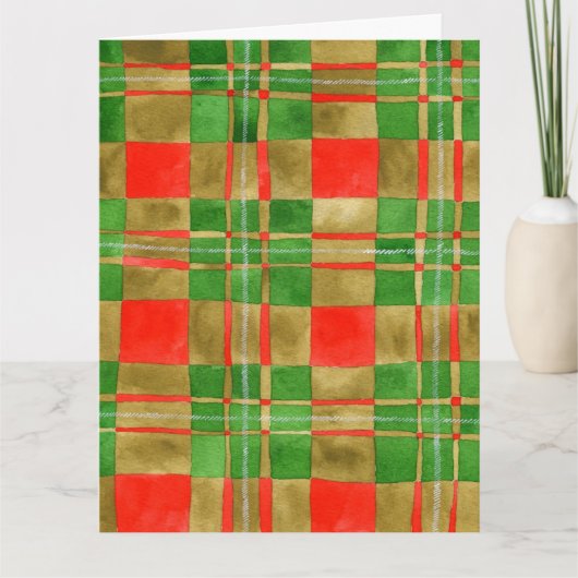CARTE D'ANNIVERSAIRE MAC GREGOR TARTAN (Devant)