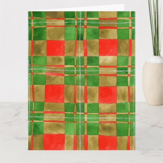 CARTE D'ANNIVERSAIRE MAC GREGOR TARTAN (Devant)