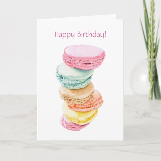 Carte d'anniversaire Macarons (Devant)