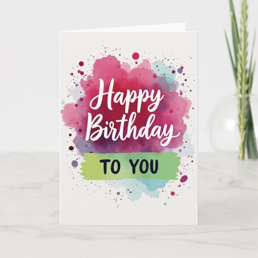 Carte d'anniversaire Magenta Art (Devant)