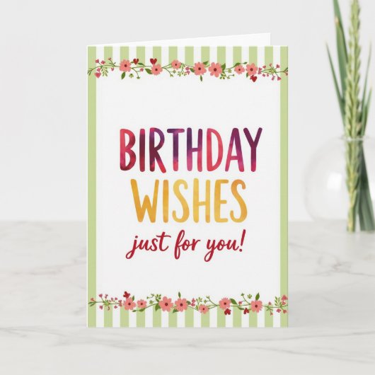 Carte d'anniversaire Magenta Art (Devant)