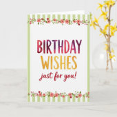Carte d'anniversaire Magenta Art (Fleur jaune)