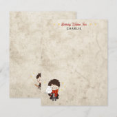 Carte d'anniversaire magique de personnage HARRY P (Devant / Derrière)