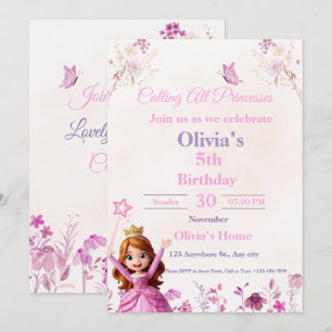 Carte d'anniversaire Magique Disney Princesse pour