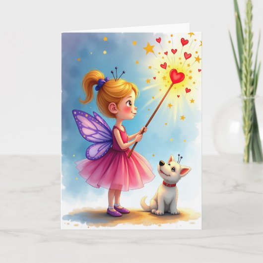 Carte d'anniversaire Magique pour Fille (Devant)