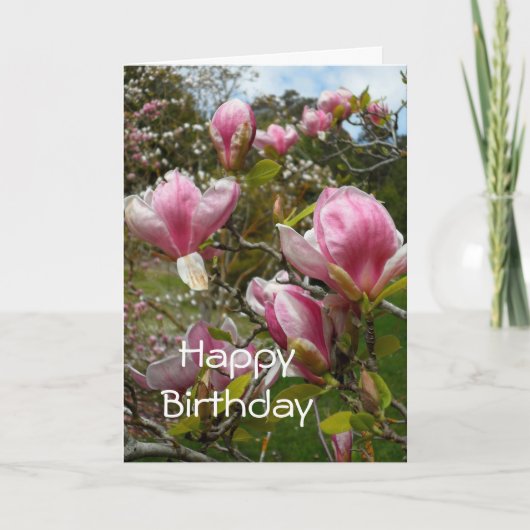 Carte d'anniversaire Magnolias (Devant)