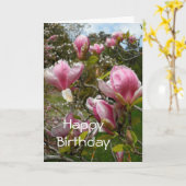 Carte d'anniversaire Magnolias (Fleur jaune)