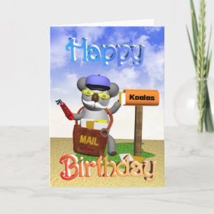 Carte d'anniversaire Mailman Koala