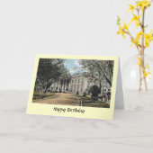 Carte d'anniversaire - Maison Blanche, Washington, (Fleur jaune)