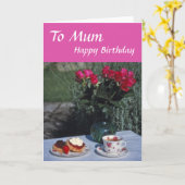 Carte d'anniversaire maman (Fleur jaune)
