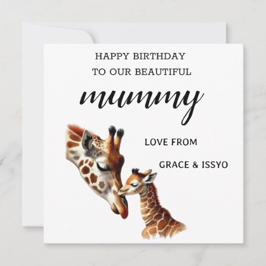 Carte d'anniversaire maman (Devant)