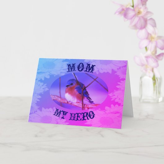 Carte d'anniversaire Maman Mon Hero Bluebird (Orchidée)