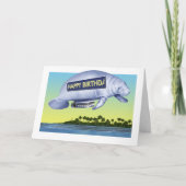 Carte d'anniversaire Manatee Blimp (Devant)