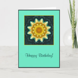 Carte d'anniversaire Mandala Flower Soft