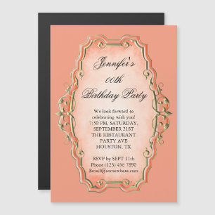 Carte d'anniversaire Mandarine Cadre Antique & Dia
