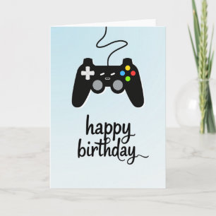 Carte d'anniversaire manette joyeuse