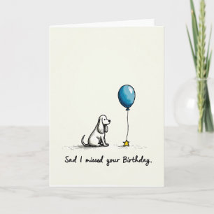 Carte d'anniversaire manqué pour chien ivoire