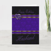 carte d'anniversaire mari design moderne, violet e (Devant)