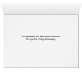 Carte d'anniversaire mariage avec Coeur concepteur (Intérieur Horizontal (Bas))