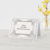 Carte d'anniversaire Mariage de première année (Fleur jaune)