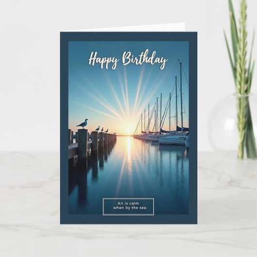 Carte d'anniversaire Marina Card dorée (Devant)