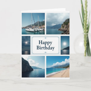 Carte d'anniversaire Marine Mosaic